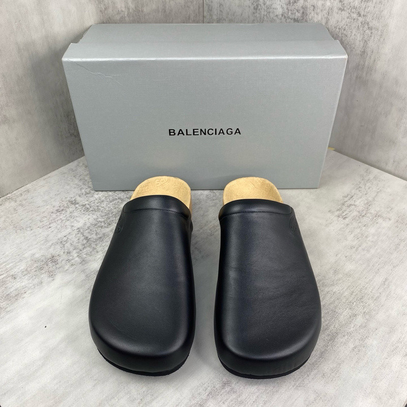 Men''s Balenciaga I Scholl Flat Mule in Black