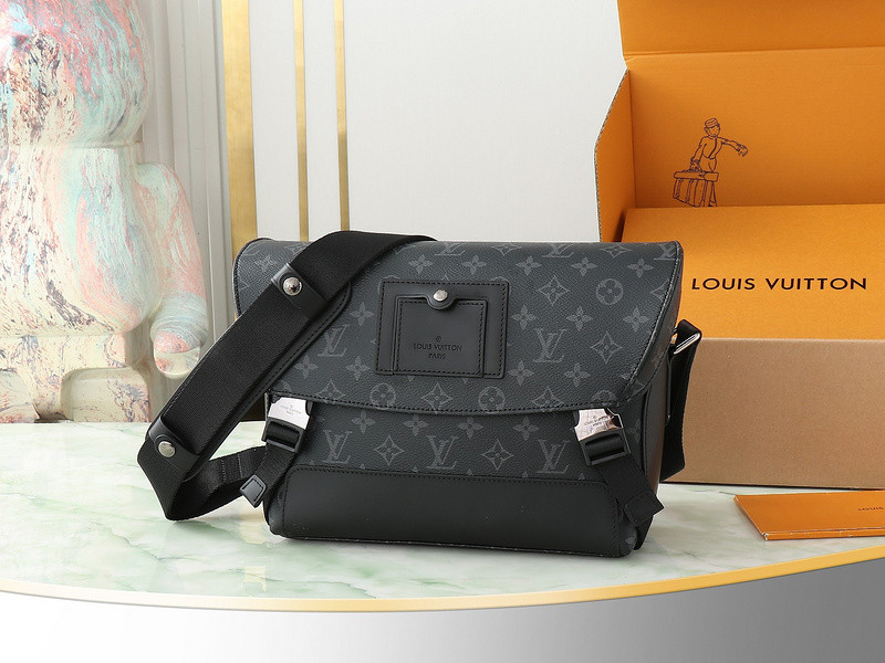 Louis Vuitton Messenger Voyager Monogram Eclipse PM Black